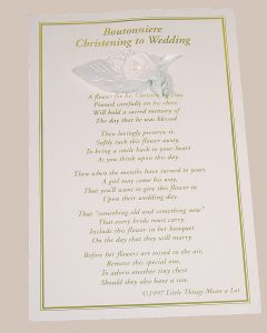 Boys Christening to Wedding Boutonniere