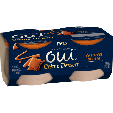 package of Oui Creme Dessert Caramel Cream flavor