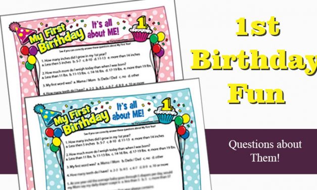 1st Birthday Quiz