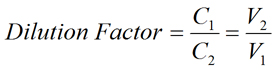 Standard Dilution Factor Equation