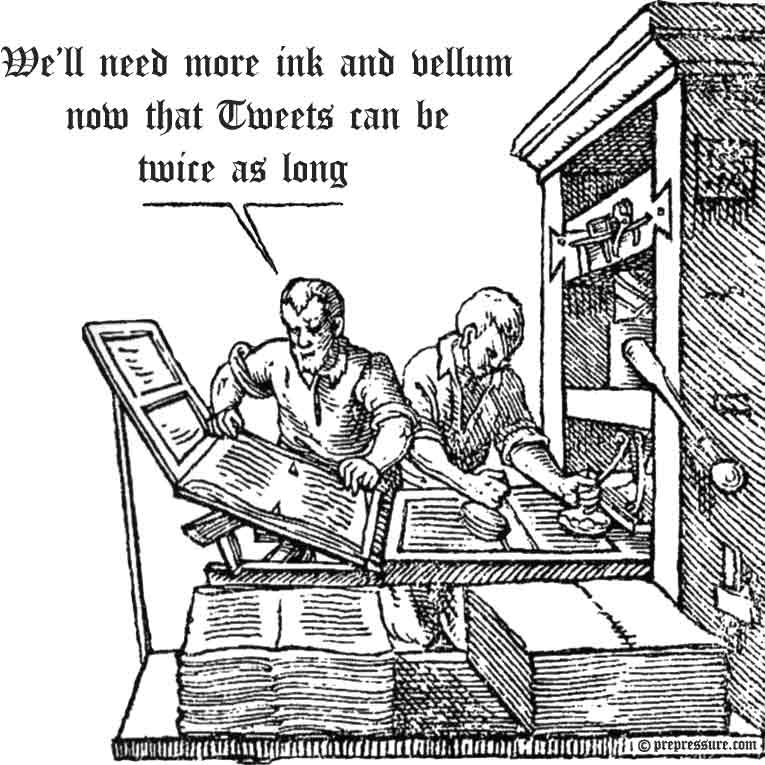 Jost cartoon - more ink for longer tweets