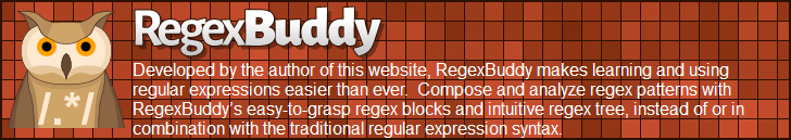 RegexBuddy&mdash;Better than a regular expression tutorial!