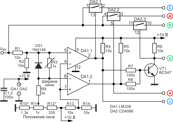 Управляемые оконные компараторы