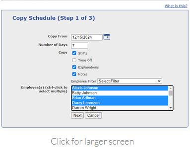 Automate staff scheduling with templates