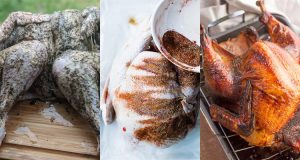 smoked turkey rub collage
