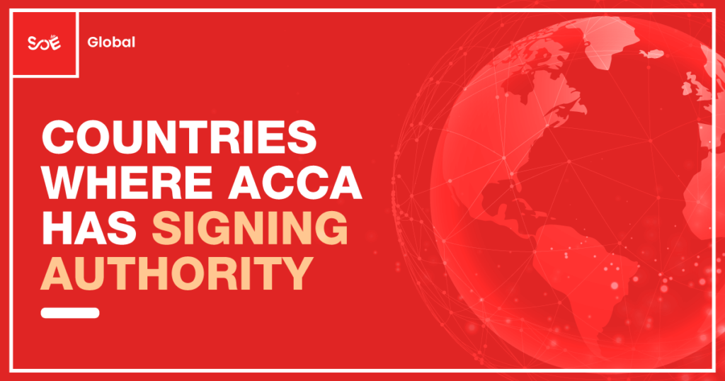 Countries Where ACCA has Signing Authority
