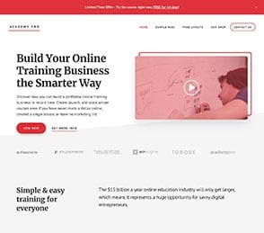 Academy Pro Theme Screenshot