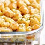 tater tot casserole on cooling rack
