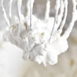 whipped cream on a beater