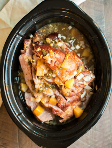 Slow Cooker Jalapeno Pineapple Ham