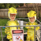 Put together this easy Jurassic Park Dinosaur Costume this Halloween. It's not only adorable, but is also SUPER functional and will be the talk of the town!