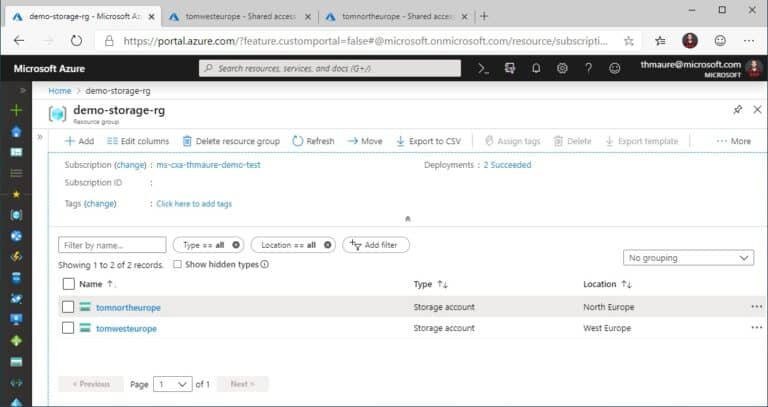Azure Storage Accounts