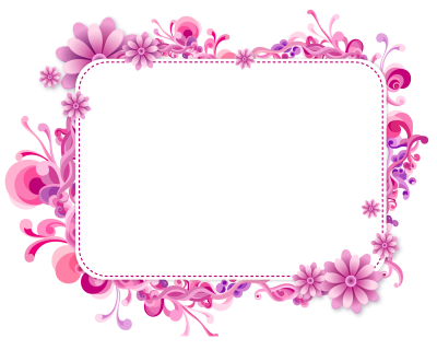 pink floral vector frame png