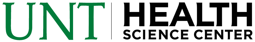 the UNT HSC logo in green and black