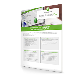 Digital Discovery Pro can help you process and review discovery data. Download Data Sheet for More Information.