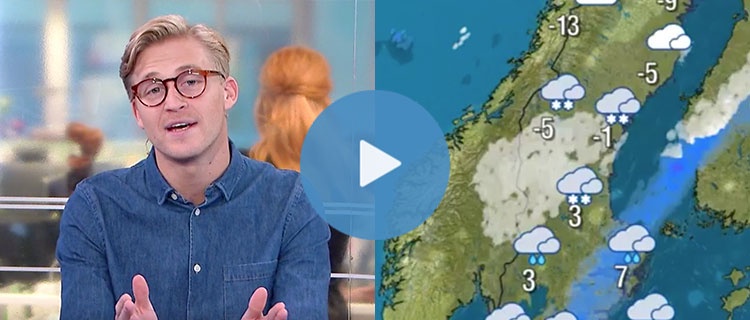 Vädret i helgen - regn, snö och blåst