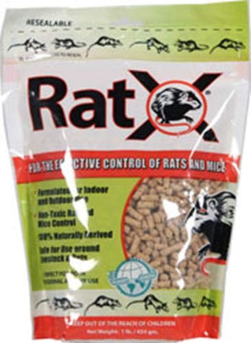 EcoClear Products 620101, RatX All-Natural Non-Toxic Humane Rat and Mouse Killer Pellets, 1 lb. Bag
