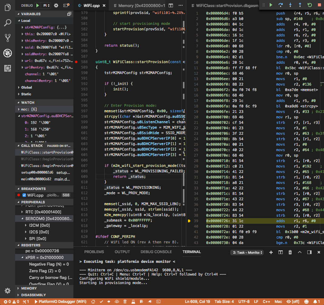 PlatformIO IDE for embedded development