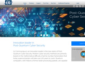 How 01com.com looks like on a tablet such as an iPad.