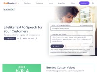 Desktop screenshot for readspeaker.com