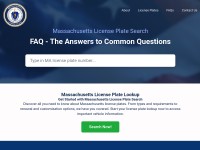 Desktop screenshot for massachusettslicenseplate.com