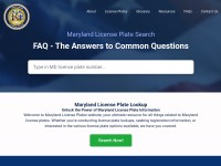 Desktop screenshot for marylandlicenseplate.com