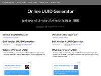 Desktop screenshot for uuidgenerator.net