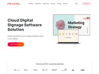 Desktop screenshot for pickcel.com