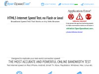 Desktop screenshot for openspeedtest.com