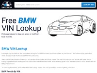 Desktop screenshot for bmwvinlookup.com