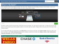 Desktop screenshot for wheresmybank.com