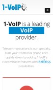How 1-voip.com looks like on a mobile device such as an iPhone.