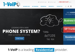 How 1-voip.com looks like on a tablet such as an iPad.