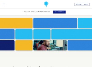 How 10000ft.com looks like on a tablet such as an iPad.