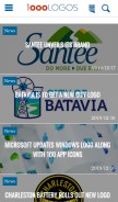 How 1000logos.net looks like on a mobile device such as an iPhone.