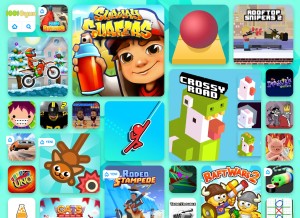 How 1001oyun.com looks like on a tablet such as an iPad.