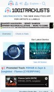 How 1001tracklists.com looks like on a mobile device such as an iPhone.