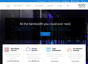 How 100tb.com looks like on a tablet such as an iPad.