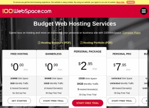 How 100ws.com looks like on a tablet such as an iPad.