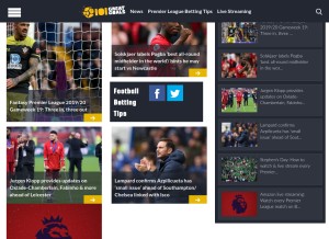 How 101greatgoals.com looks like on a tablet such as an iPad.