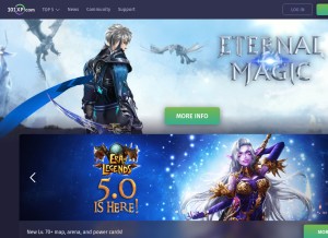 How 101xp.com looks like on a tablet such as an iPad.