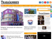 Desktop screenshot for trabajadores.cu