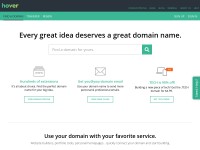 Desktop screenshot for hover.com