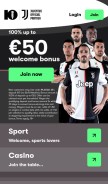 How 10bet.com looks like on a mobile device such as an iPhone.