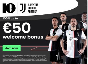 How 10bet.com looks like on a tablet such as an iPad.