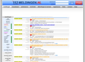 How 112meldingen.nl looks like on a tablet such as an iPad.