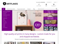 Desktop screenshot for artflakes.com