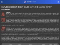 Desktop screenshot for nativecasinos.com