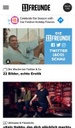 How 11freunde.de looks like on a mobile device such as an iPhone.