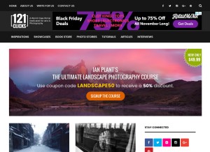 How 121clicks.com looks like on a tablet such as an iPad.
